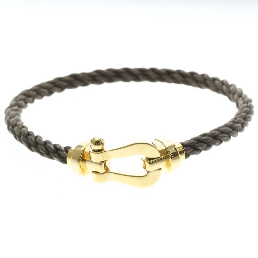 Fred Paris Force 10 Woven Cord and Stainless Steel with 18K Yellow Gold